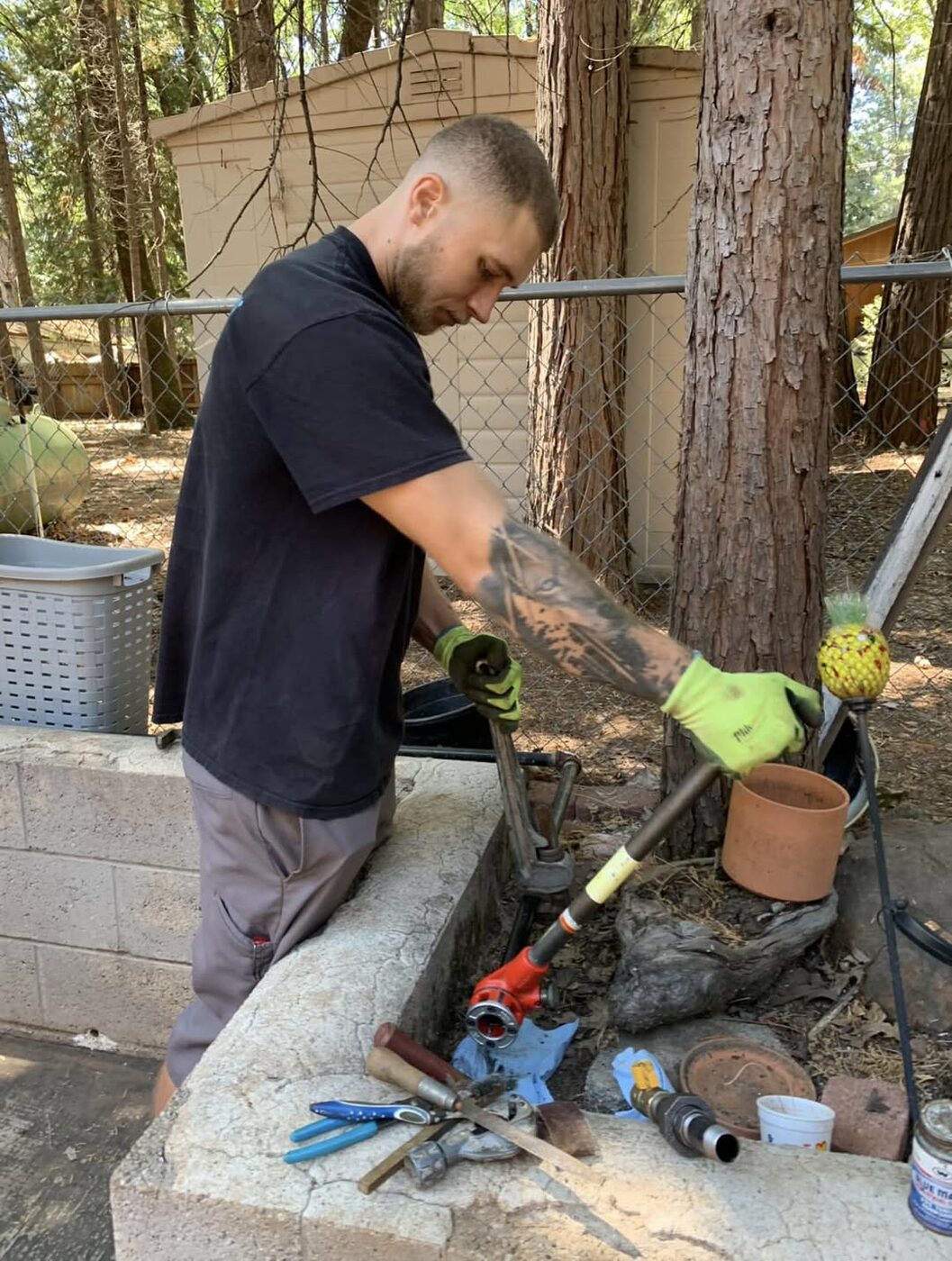 Outdoor line repair
